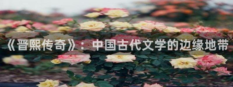 在线超碰蜜桃：《晋熙传奇》：中国古代文学的边缘地带